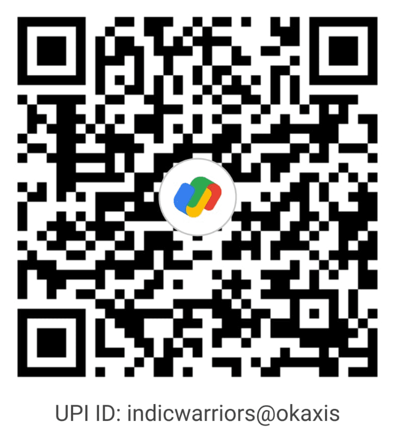 Indic Warriors UPI QR code — indicwarriors@okaxis